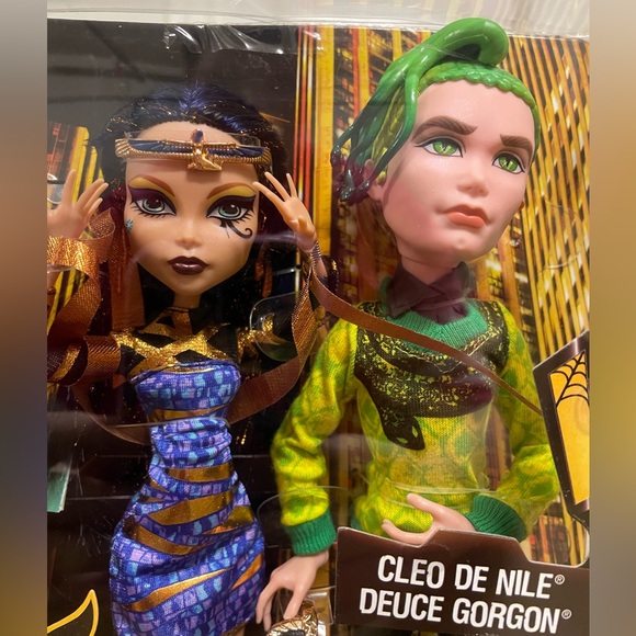 Monster High Cleo de Nile and Deuce Gorgon Boo York 2014 12” dolls NWT NRFB - Picture 2 of 10